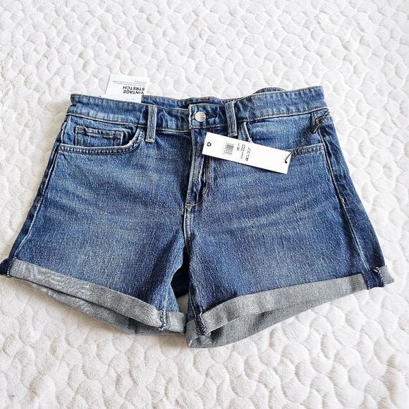 NEW Joe's Jeans denim shorts rolled hem stretch 27 Burden - Picture 1 of 9
